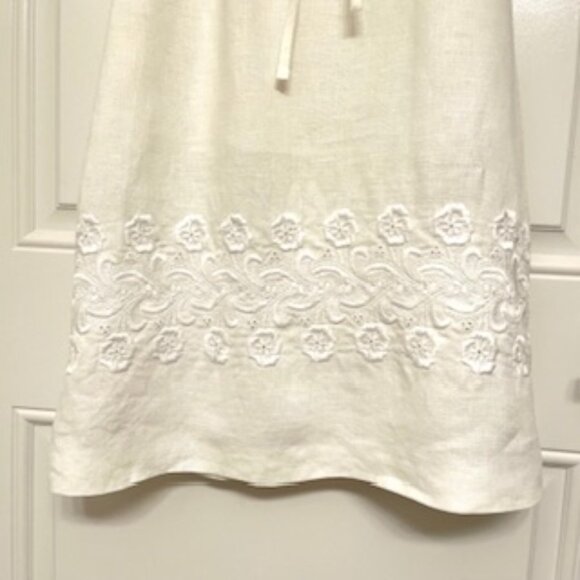 Max Mara, Made in Italy, White Linen Blend Midi Dress (with lining) - Picture 3 of 5